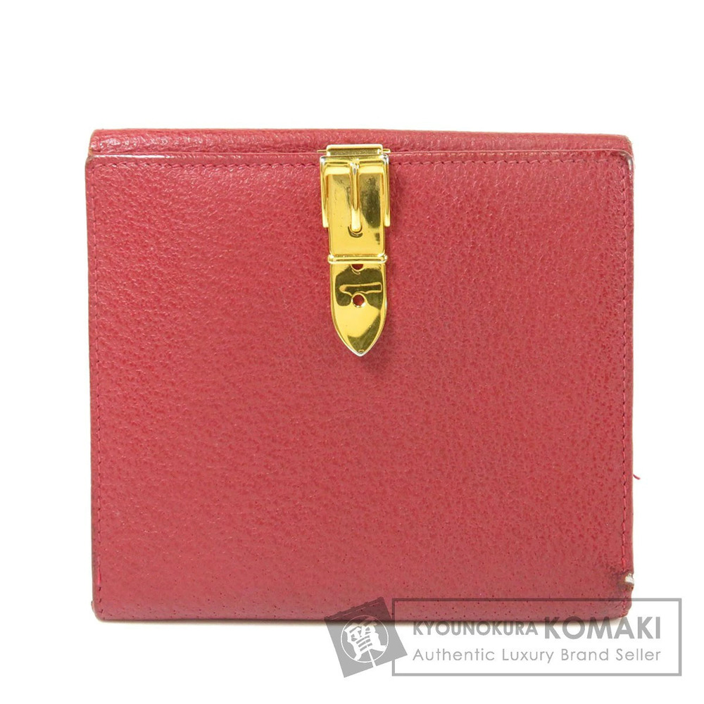 Gucci Wallet Metal Motif fold Leather Bi - Picture 2 of 6